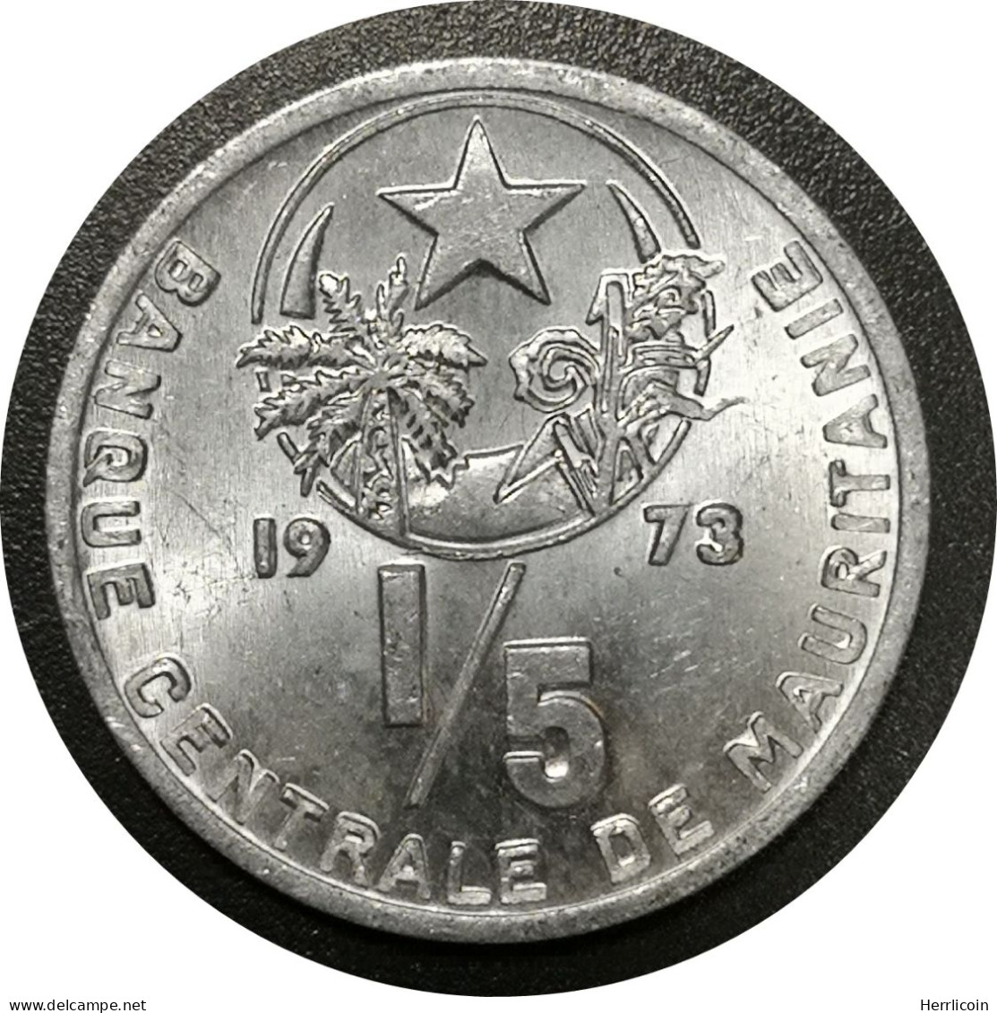 Monnaie Mauritanie - 1973 - 1 Cinquième De Ouguiya - Mauritanië