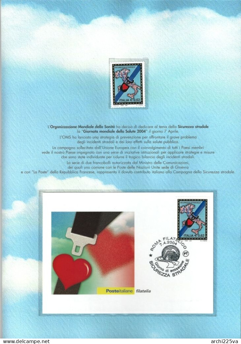 - ITALIA 2004 - FOLDER - Sicurezza STRADALE - In Vendita Al FACCIALE - Folder