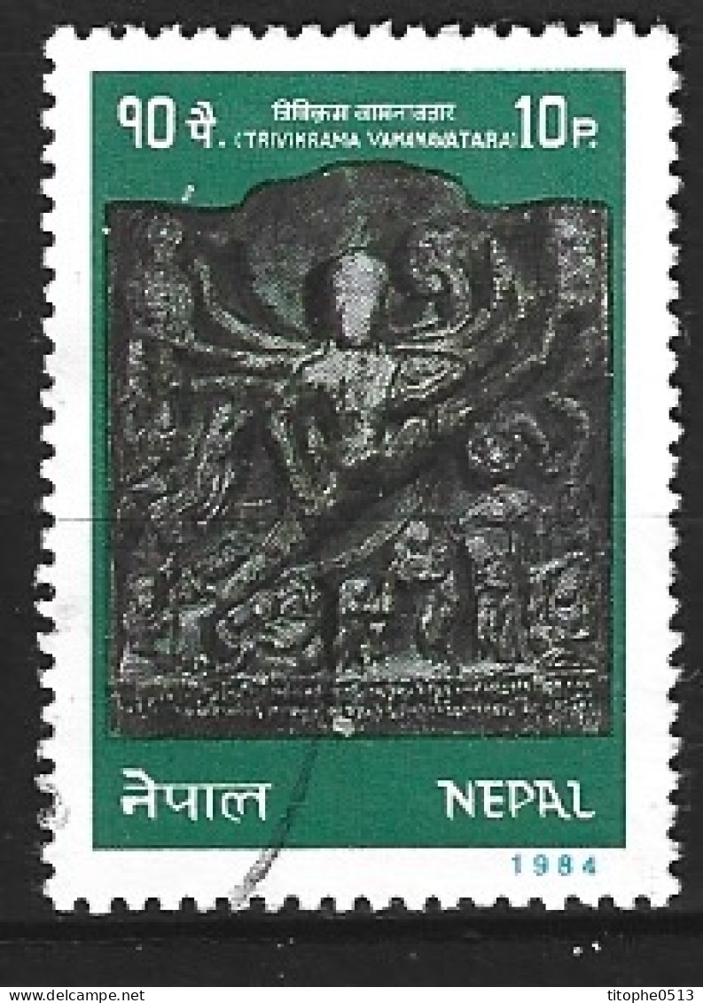 NEPAL. N°417 Oblitéré De 1984. Vichnou. - Induismo