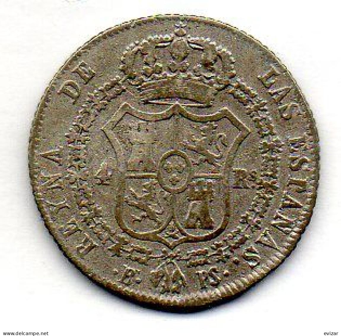 SPAIN, 4 Reales, Silver, Year 1838-B, KM # 519.1, ISABELL II - Otros & Sin Clasificación