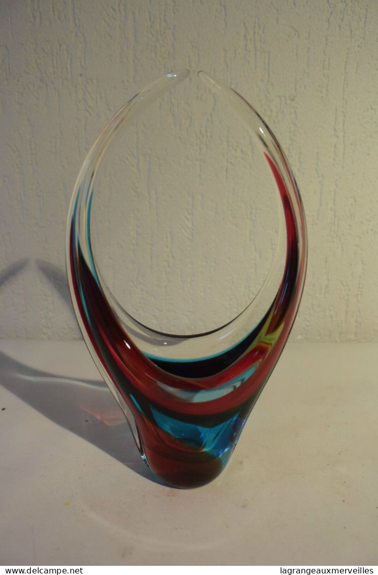 C51 Magnifique Vase En Verre Ou Cristal Art Nouveau Art Déco Vintage - Vasi