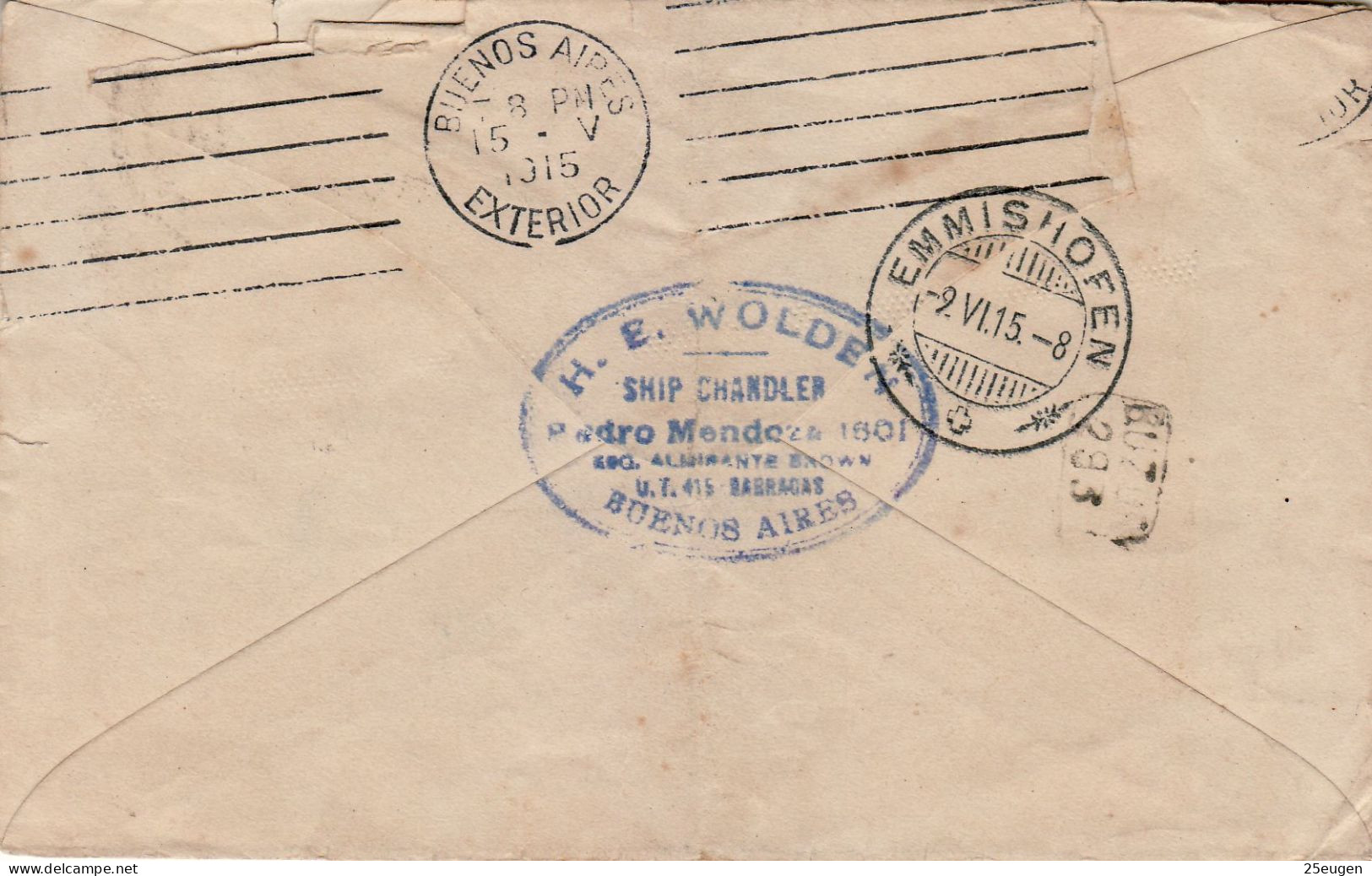 ARGENTINA 1915 LETTER SENT FROM SUCURSAL TO EMMISHOFEN - Briefe U. Dokumente