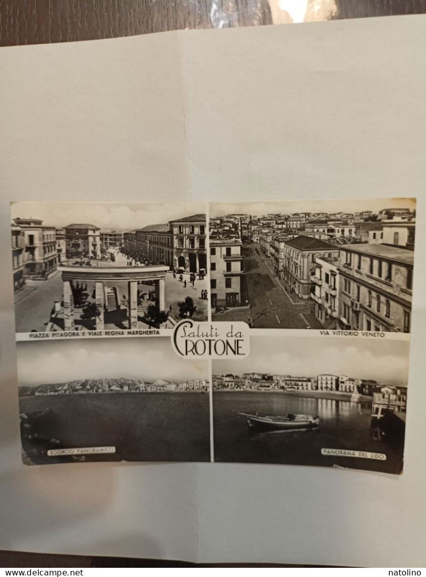 FG VG Vedutine Saluti Da Crotone 1956 - Crotone