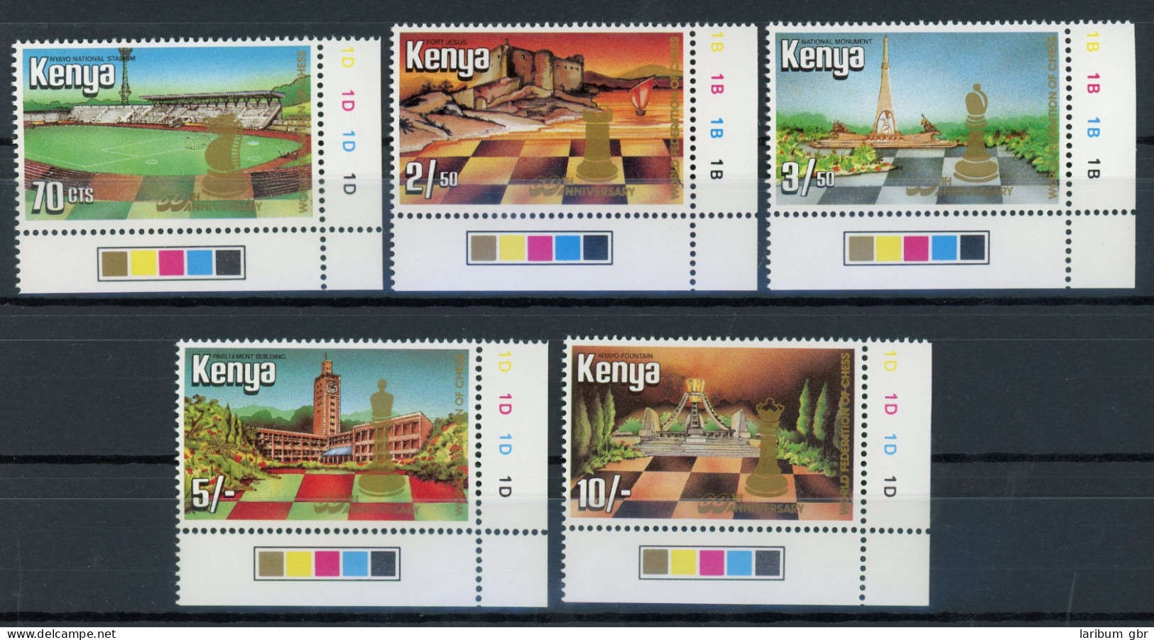 Kenia 313-317 Postfrisch Schach #GI686 - Kenya (1963-...)