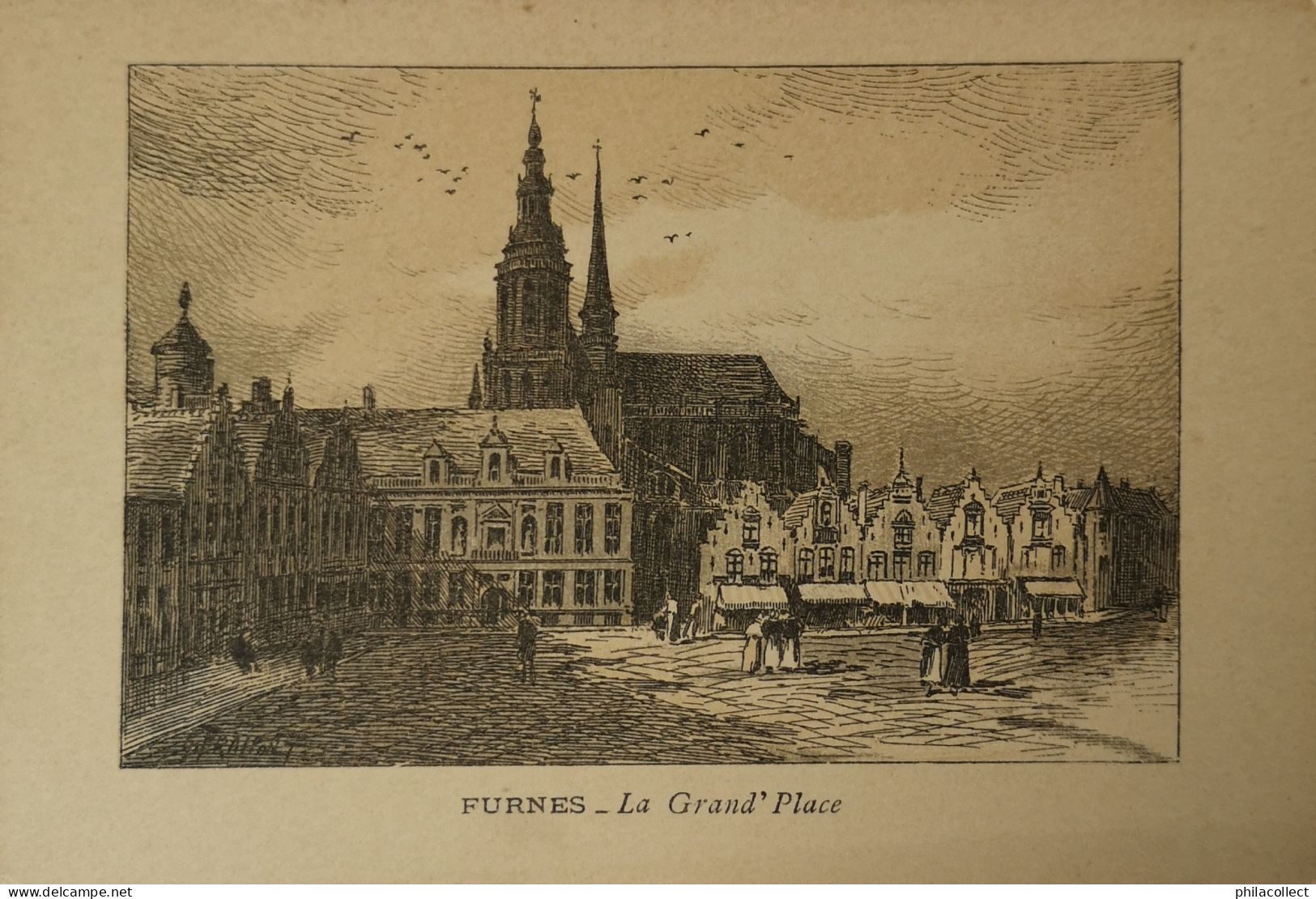 Veurne - Furnes // Le Grand Place - Promo Carte Chemin De Fer Du Nord (Paris A Bruxelles) Traject En 3h.57 19?? - Veurne