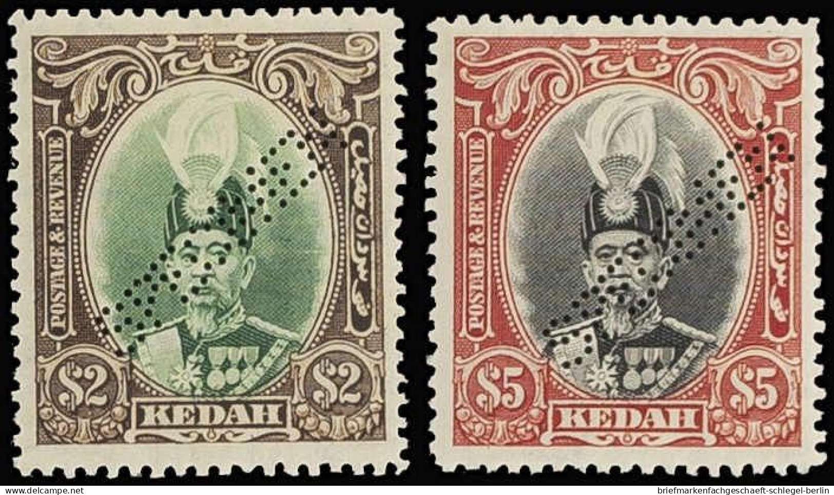 Malaiische Staaten Kedah, 1937, 46-54 Spec., Ungebraucht - Altri - Asia
