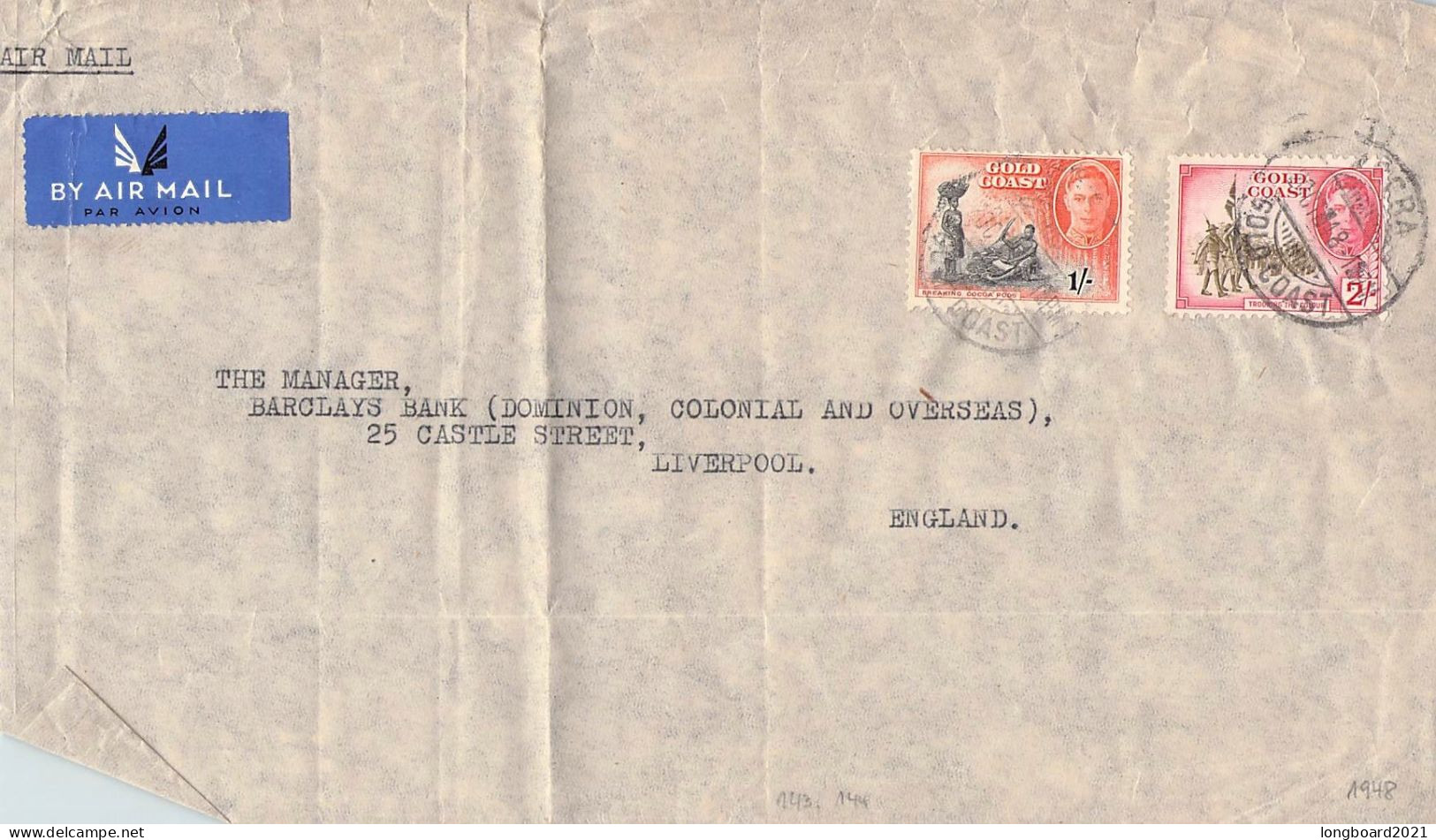 GOLD COAST - AIRMAIL 1948 - LIVERPOOL/GB / 5268 - Costa De Oro (...-1957)