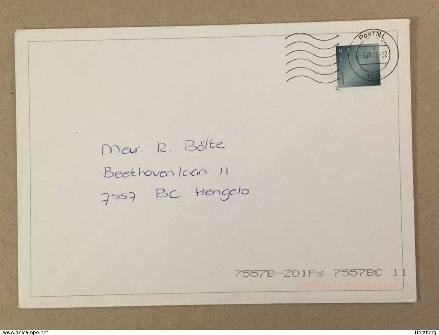 Netherlands Nederland  Used Letter Stamp On Cover 2013 Hengelo - Briefe U. Dokumente