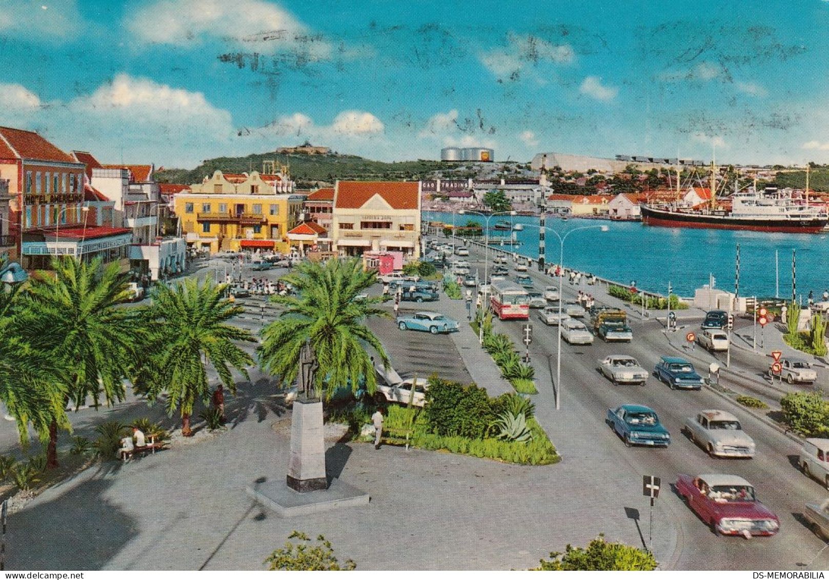 Curacao - Willemstad , Brion Square Old Postcard 1972 - Curaçao