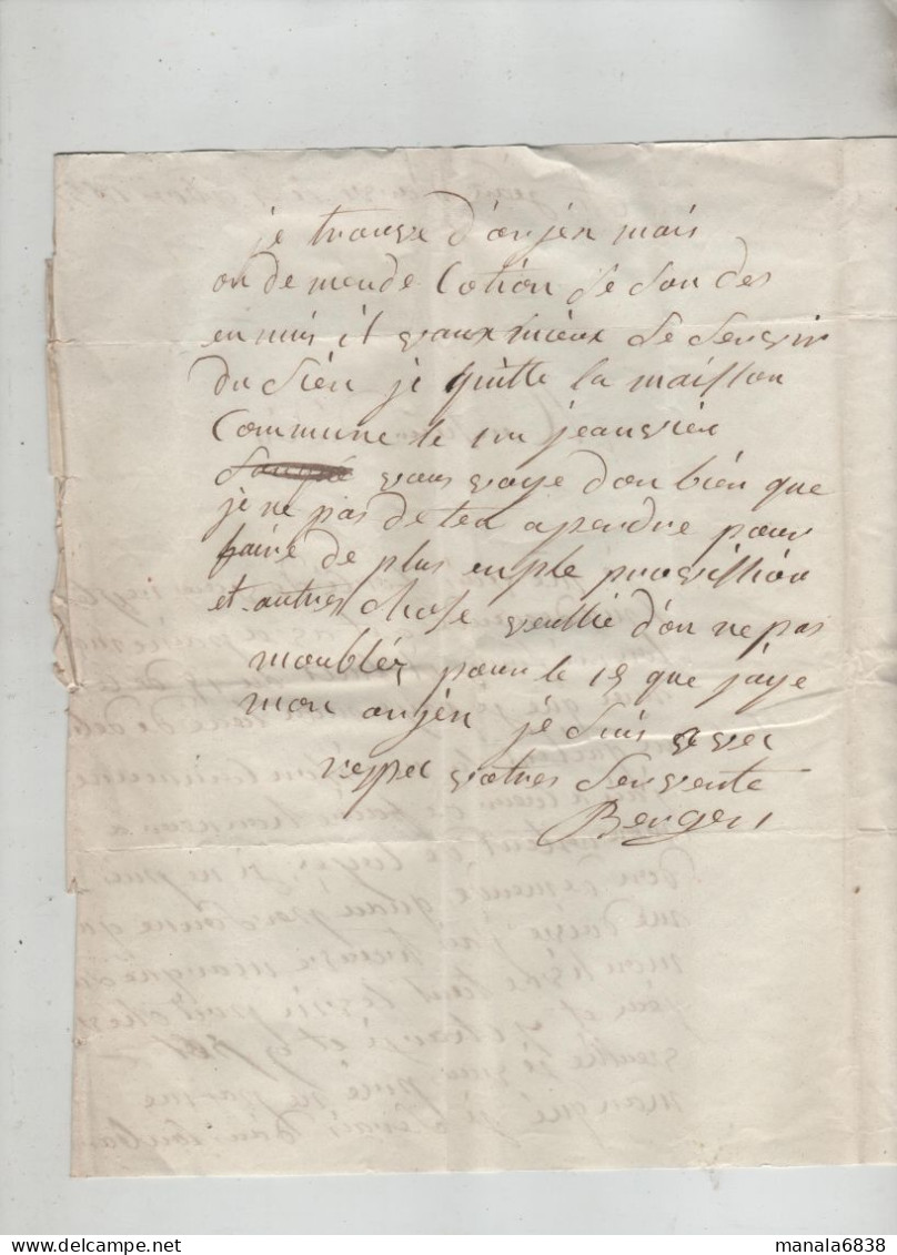 Lettre Berger Didier Notaire Saint Jean D'Arves Illisible à Identifier 1837 - Non Classés