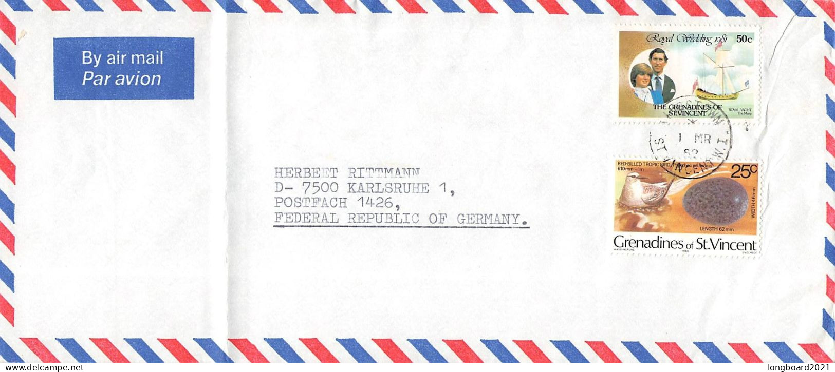 GRENADINES OF ST. VINCENT - AIRMAIL 1982 - KARLSRUHE/DE / 5269 - St.-Vincent En De Grenadines