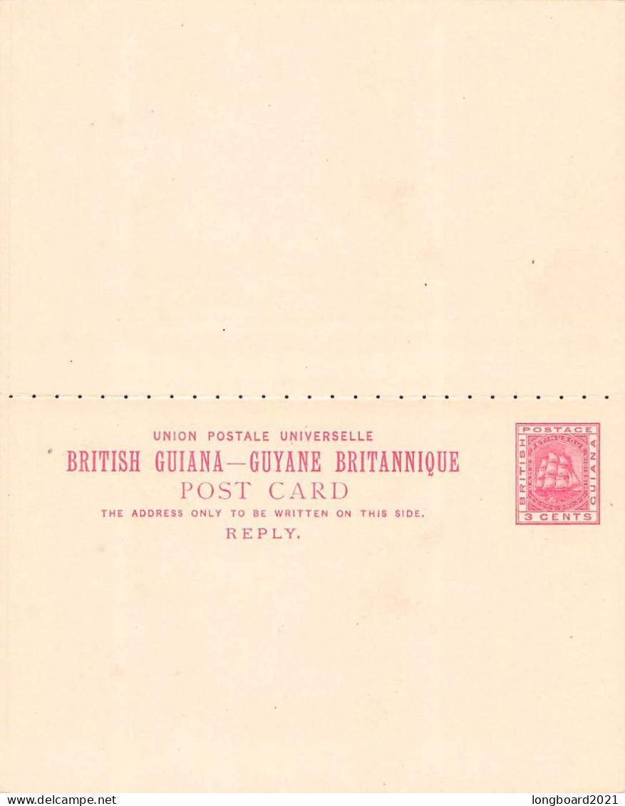 BRIT. GUIANA - POST CARD 3/3 CENTS (1894) Unc / 5270 - Britisch-Guayana (...-1966)