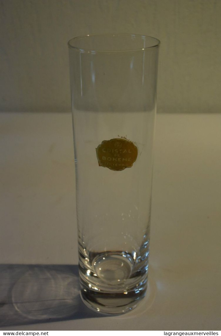 C51 Vase Soliflore En Cristal De Bohême Art Déco - Vasen