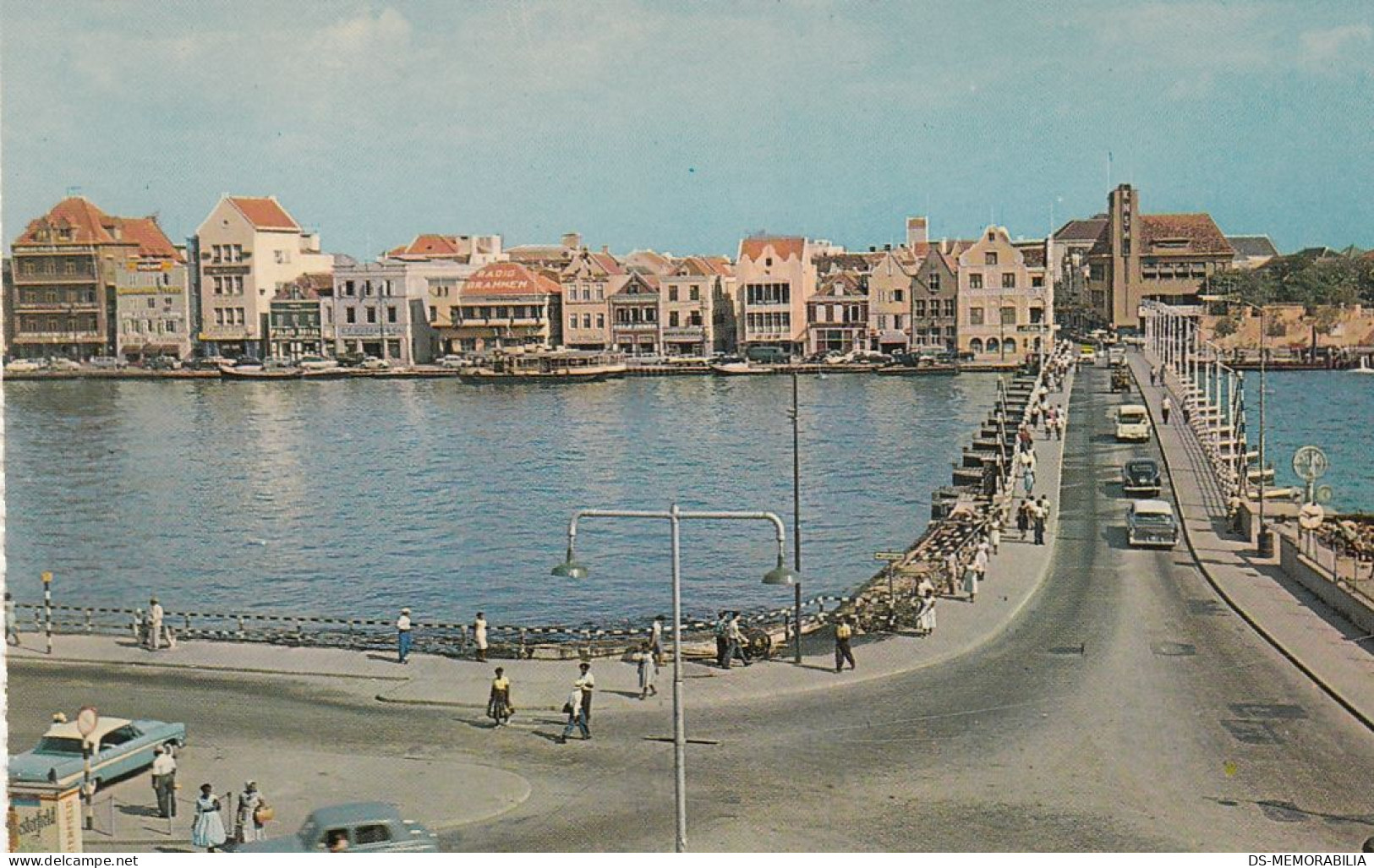 Curacao - Pontoon Bridge Old Postcard - Curaçao