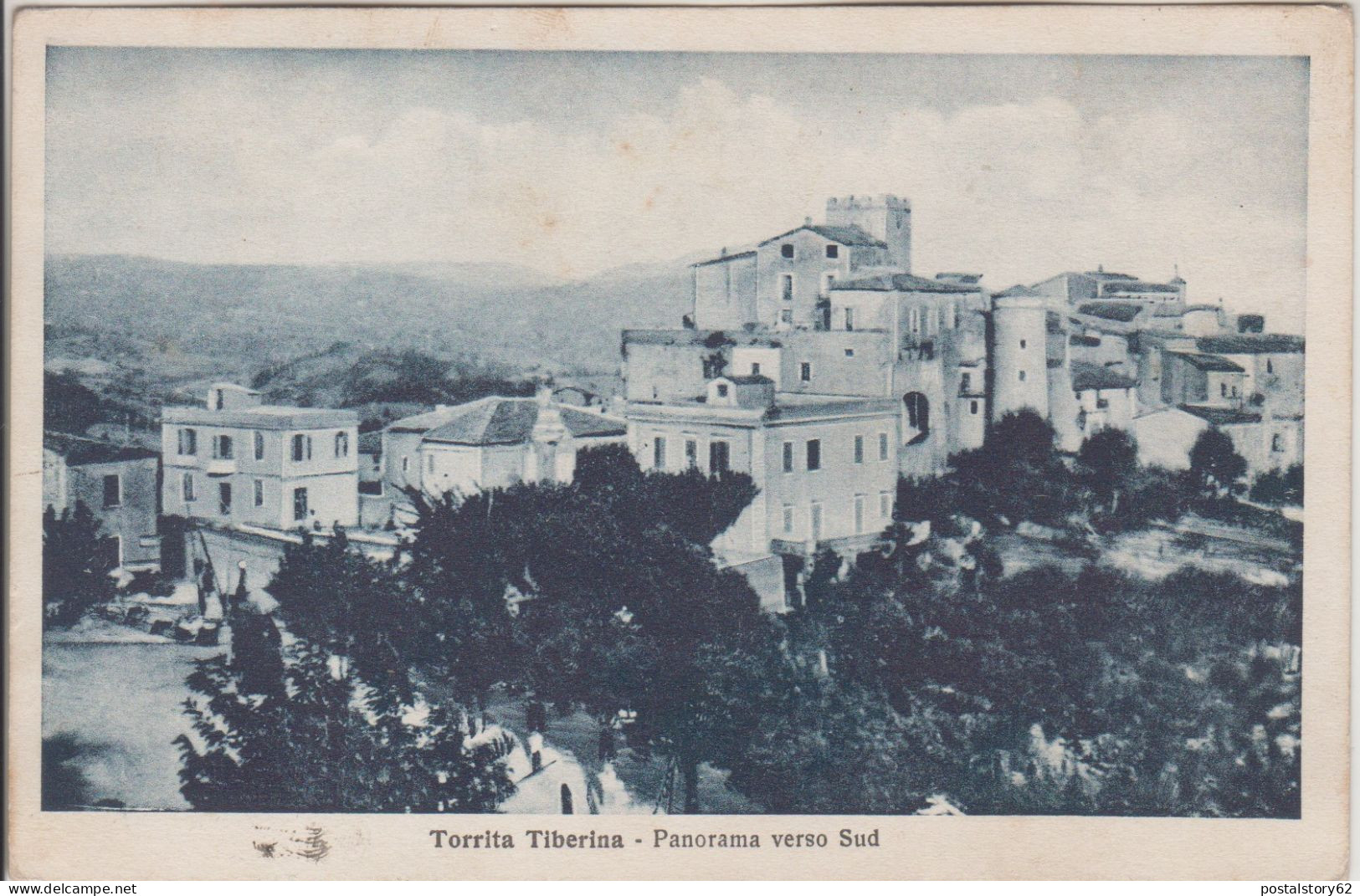 Torrita Tiberina, Panorama Verso Sud. Cartolina Viaggiata 1939 Con Guller - Multi-vues, Vues Panoramiques