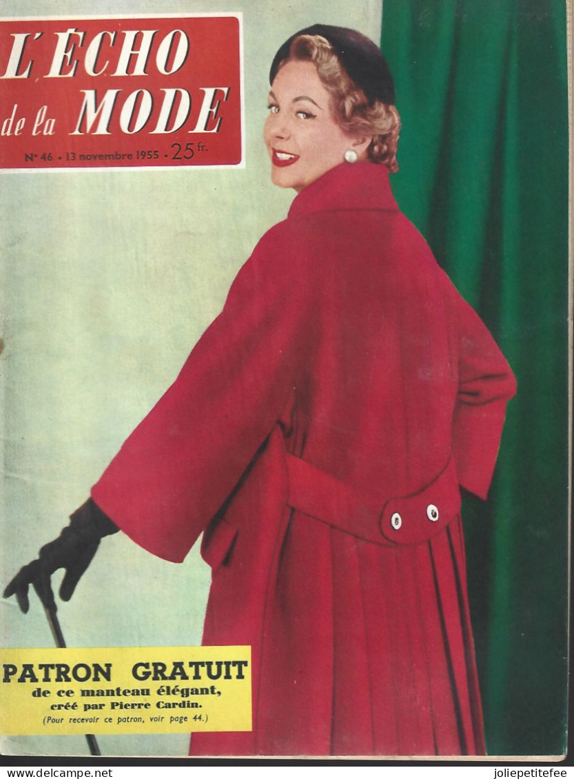 N°49 - 1955.  L'ECHO DE LA MODE.  Hiver à La Maison Et Au-dehors, Jouons Avec Les Drapés. - Moda