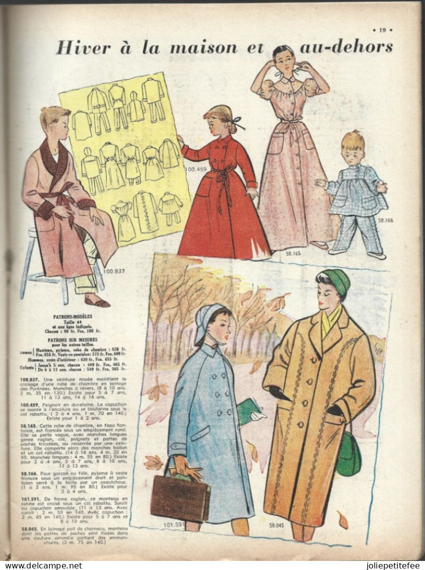 N°49 - 1955.  L'ECHO DE LA MODE.  Hiver à La Maison Et Au-dehors, Jouons Avec Les Drapés. - Moda