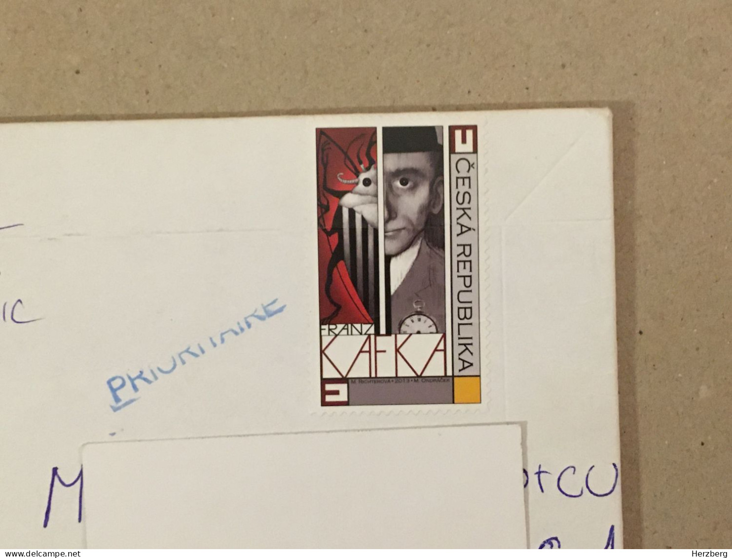 Ceska Republika Ceska Posta Used Letter Stamp Circulated Cover Franz Kafka Writer 2015 - Storia Postale