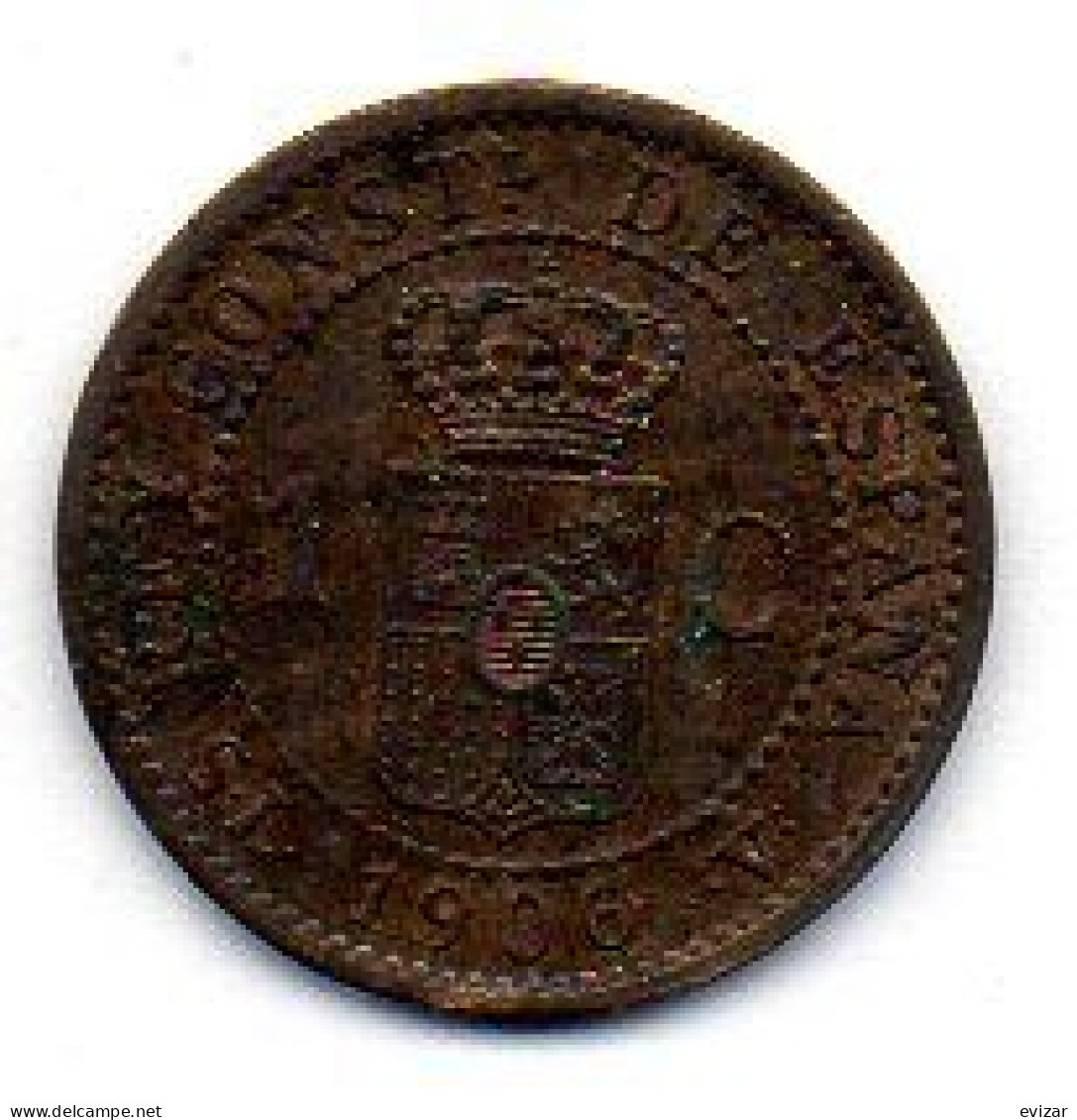 SPAIN, 1 Centimo, Bronze, Year 1906, KM # 726 - Otros & Sin Clasificación