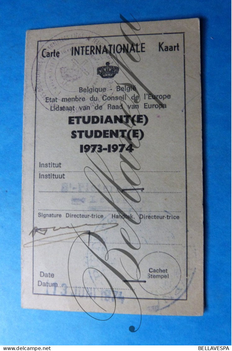 Studentenkaart Leuven DUCHATEAU Guilaume 1957 Abdijstr.HEVERLEE Lidkaart 1973 Colonies Fraternelles Fratelzon Int.Brux. - Documents Historiques