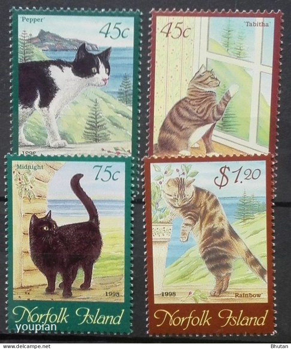 Norfolk Island 1998, Cats, MNH Stamps Set - Ile Norfolk