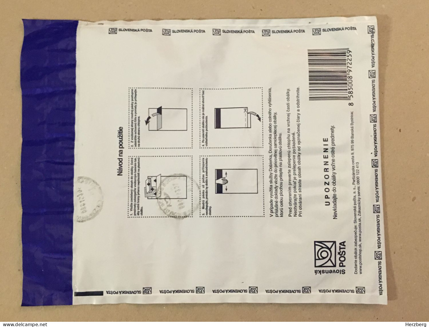 Slovakia Slovensko Used Letter Stamp Circulated Cover Registered Barcode Label Printed Sticker 2023 - Cartas & Documentos