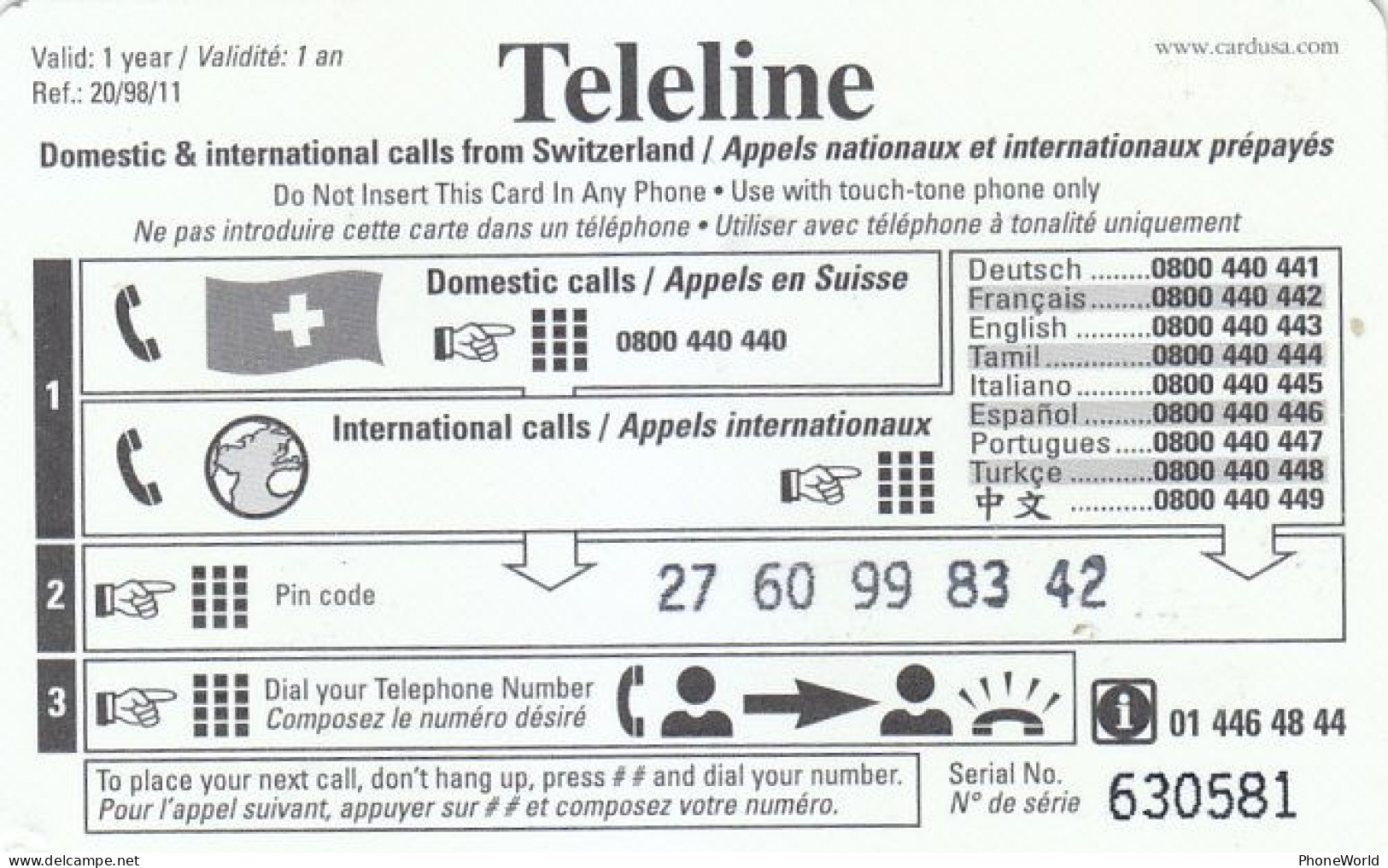 Swiss, VAN Teleline, Christmas - Schweiz