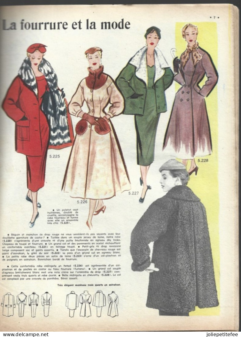 N°45 - 1955.  L'ECHO DE LA MODE.  Les Petites Fleury, La Fourrure à La Mode. - Moda