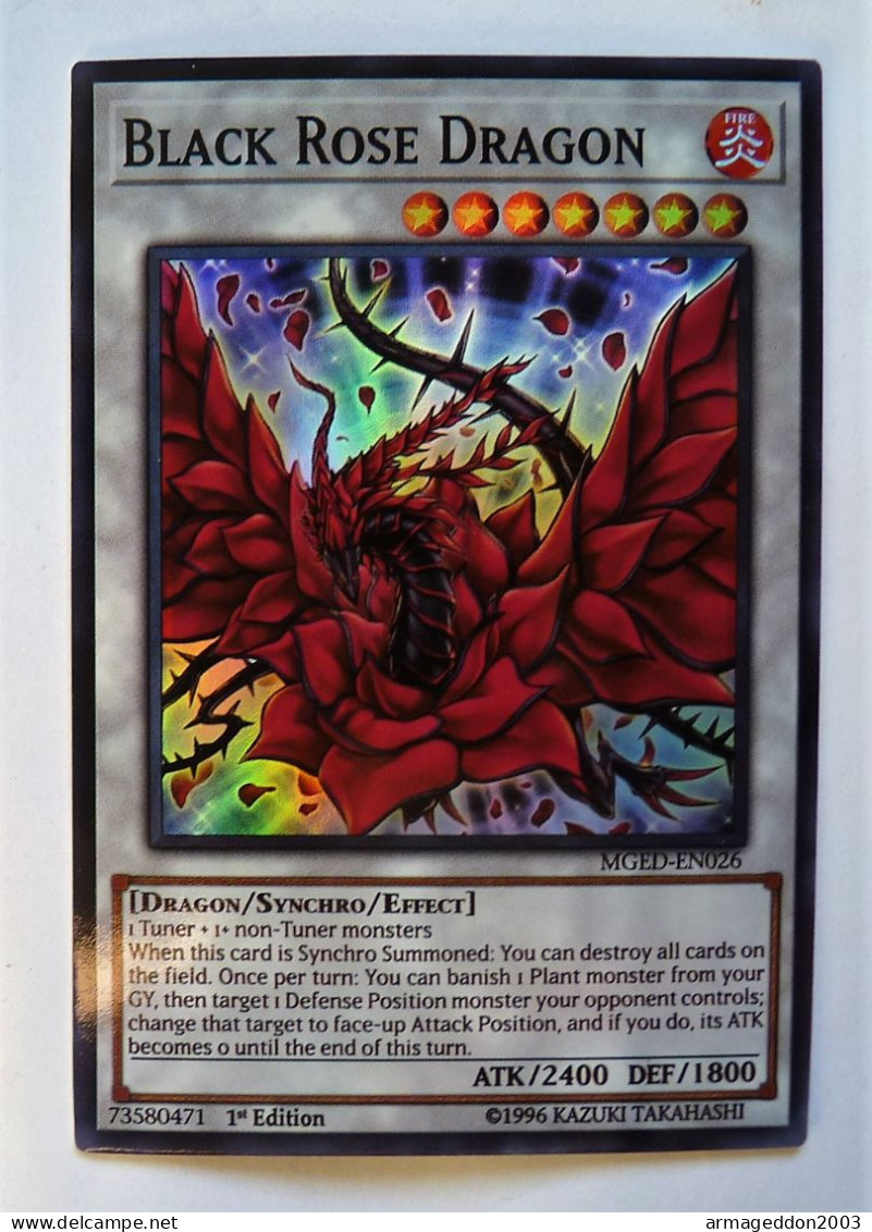 Carte US Yu-Gi-Oh! HOLO 1ère Edt 1996 / MGED-EN026 Black Rose Dragon - Yu-Gi-Oh