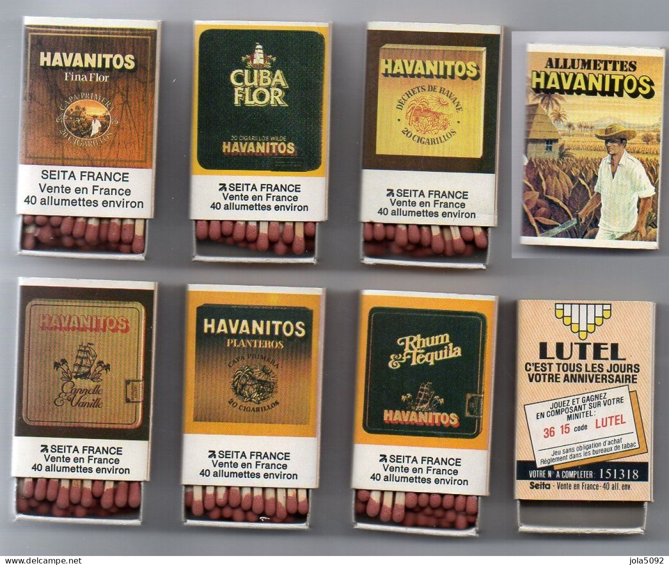 7 Boites D'Allumettes - CIGARILLOS HAVANITOS - Luciferdozen