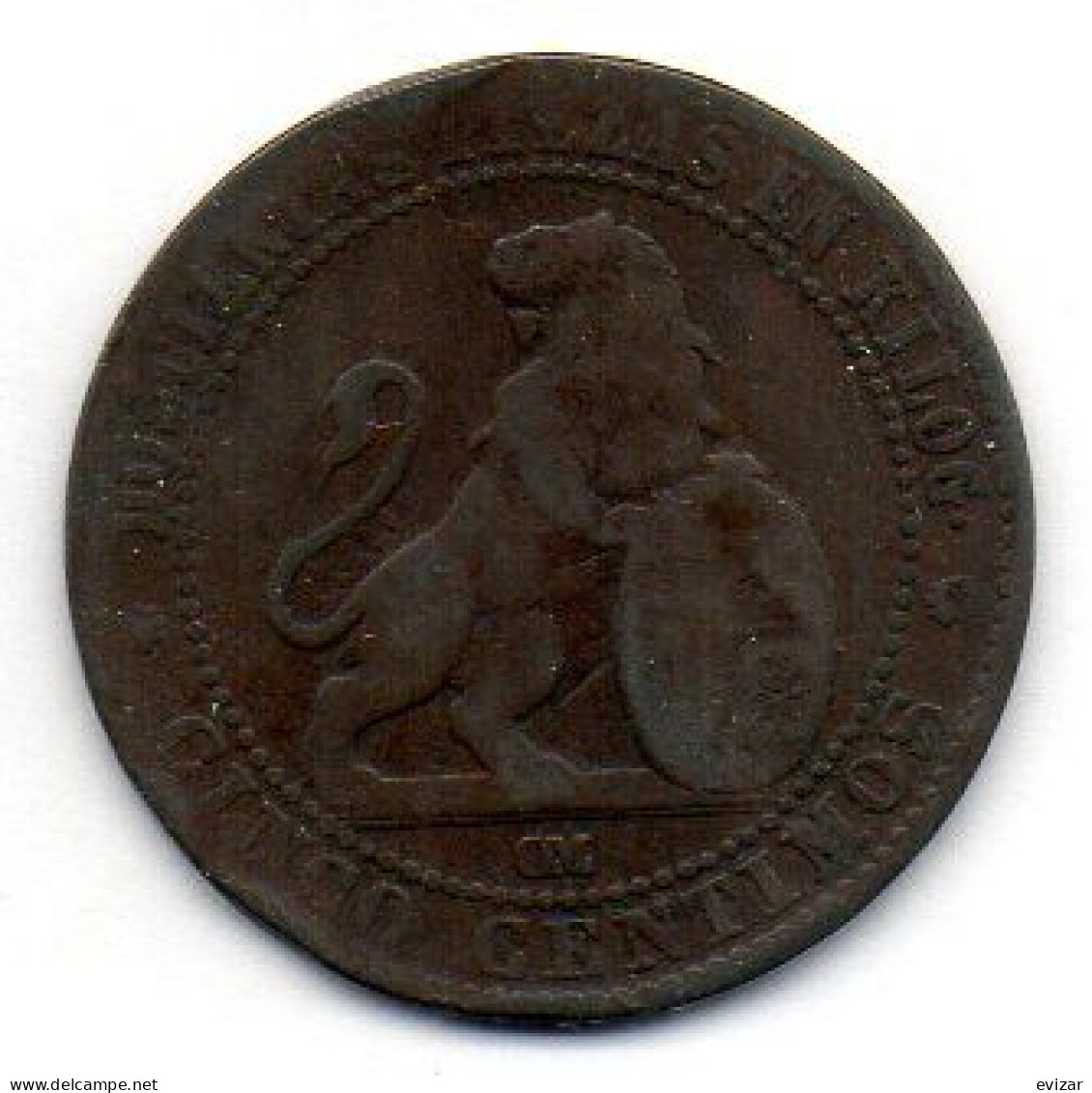 SPAIN, 5 Centimos, Copper, Year 1870, KM # 662 - Otros & Sin Clasificación