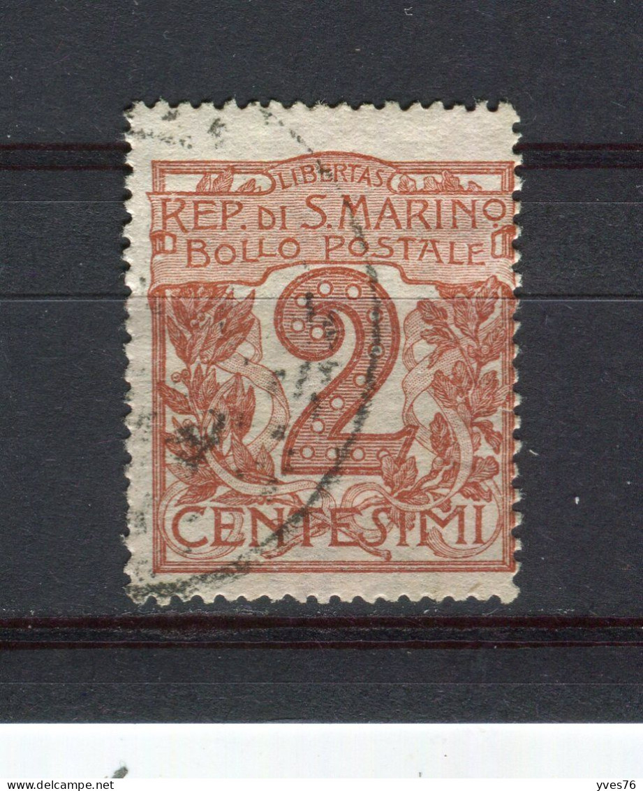 SAINT-MARIN - Y&T N° 68° - Chiffre - Used Stamps