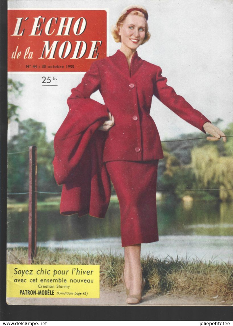 N°44 - 1955.  L'ECHO DE LA MODE.  Voici Des Blouses... 13 à La  Douzaine, Douillets Et Coquets. - Moda