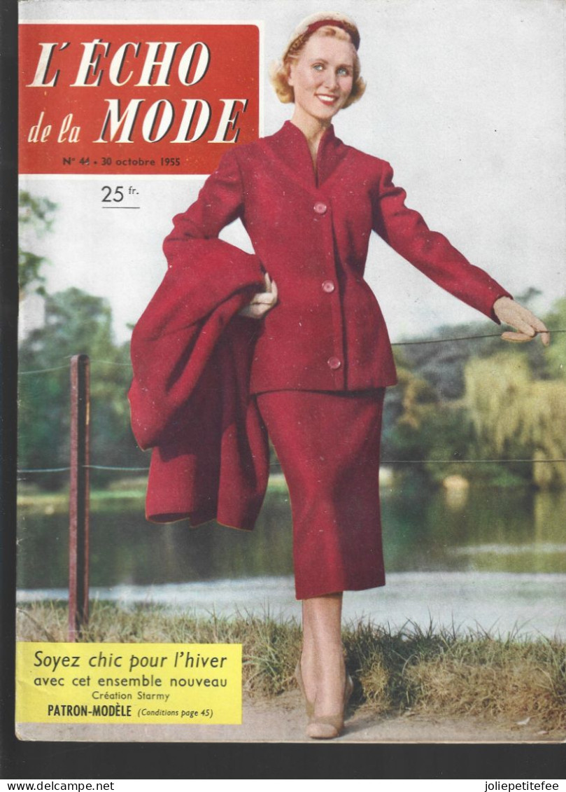 N°44 - 1955.  L'ECHO DE LA MODE.  Voici Des Blouses... 13 à La  Douzaine, Douillets Et Coquets. - Fashion