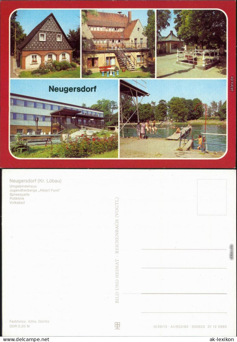 Neugersdorf Umgebindehaus, Jugendherberge   Spreequelle, Poliklinik 1983 - Neugersdorf