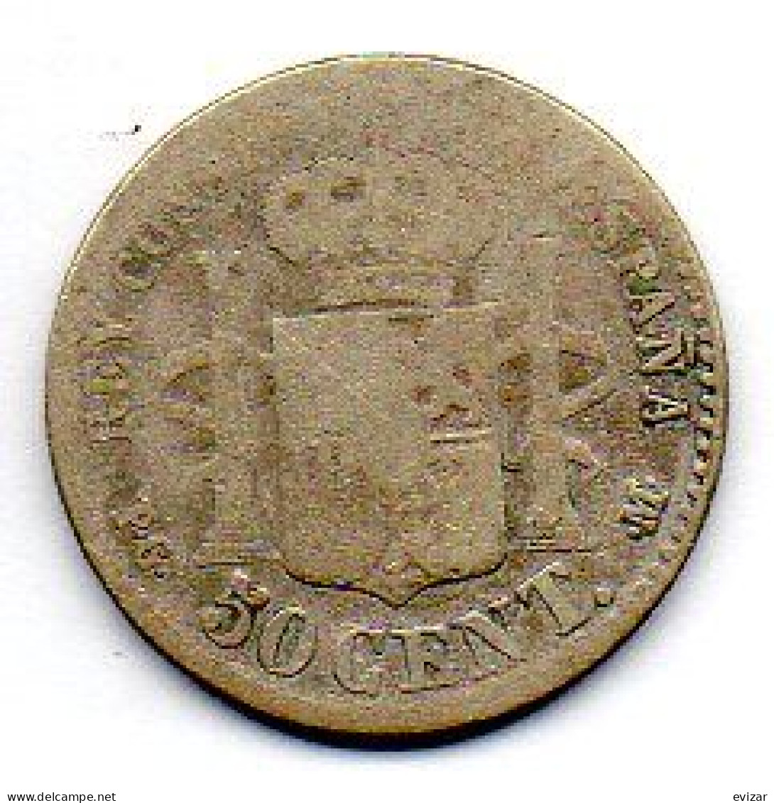 SPAIN, 50 Centimos, Silver, Year 1892, KM # 690 - Otros & Sin Clasificación