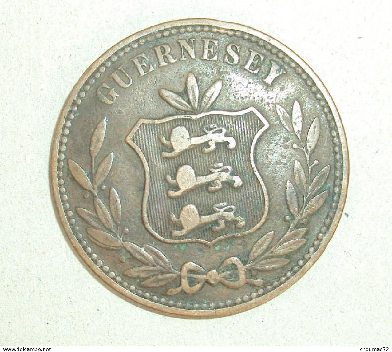 Monnaie 024, Guernesey 8 Doubles 1868 - Guernsey