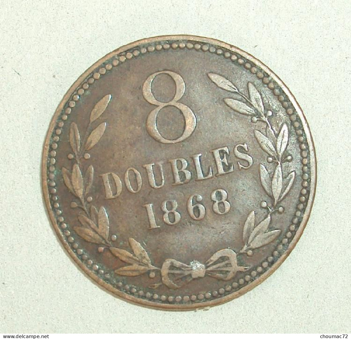 Monnaie 024, Guernesey 8 Doubles 1868 - Guernsey