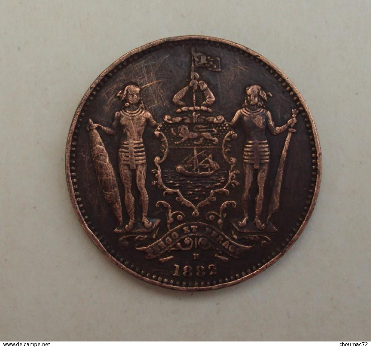 Monnaie 008, British North Borneo 1 One Cent 1882 H - Colonie