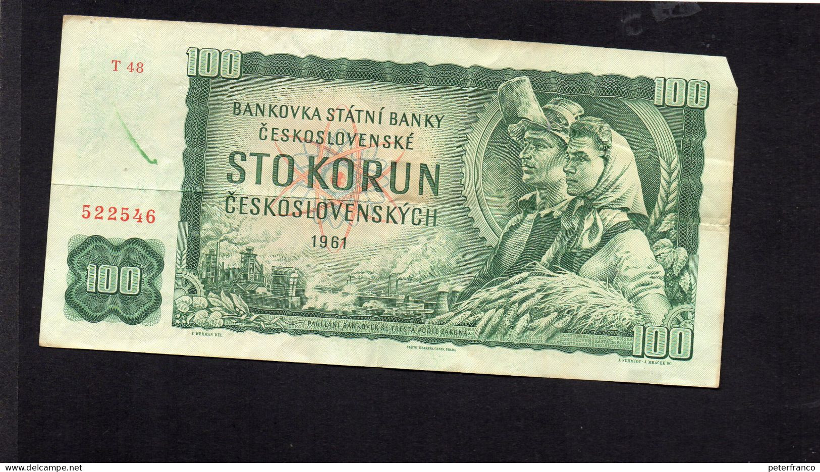 1961 Cecoslovacchia - 100 Corone - Usato - Tsjechoslowakije