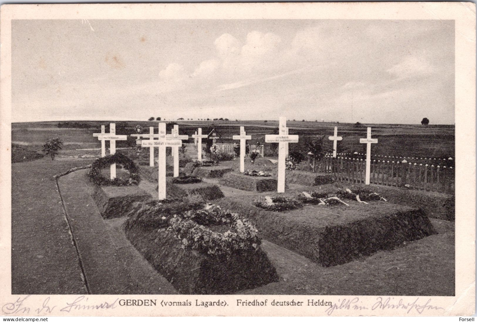 Gerden (Lagarde) Friedhof Deutscher Helden (Feldpost Stempel: 1917) - Lothringen