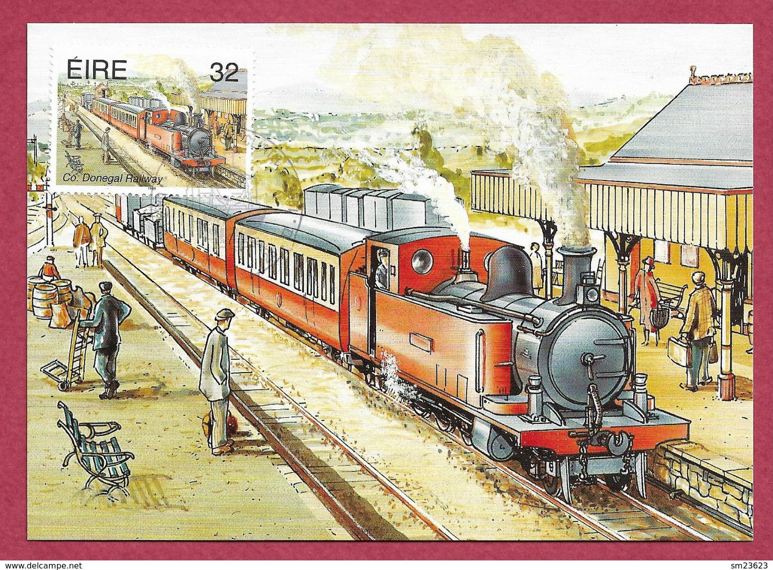 Irland / Eire 1995 Mi.Nr. 887, Country Donegal Railway - Maximum Card - First Day 28.11.1995 - Cartes-maximum