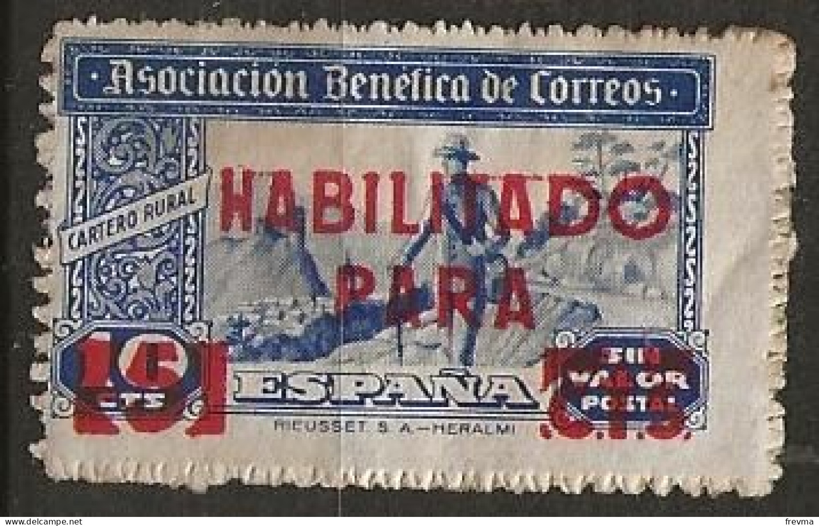 Timbres Espagne Vignette 5 / 10 Cts Asociacion Benefica De Correos - Neuf * - Servizi