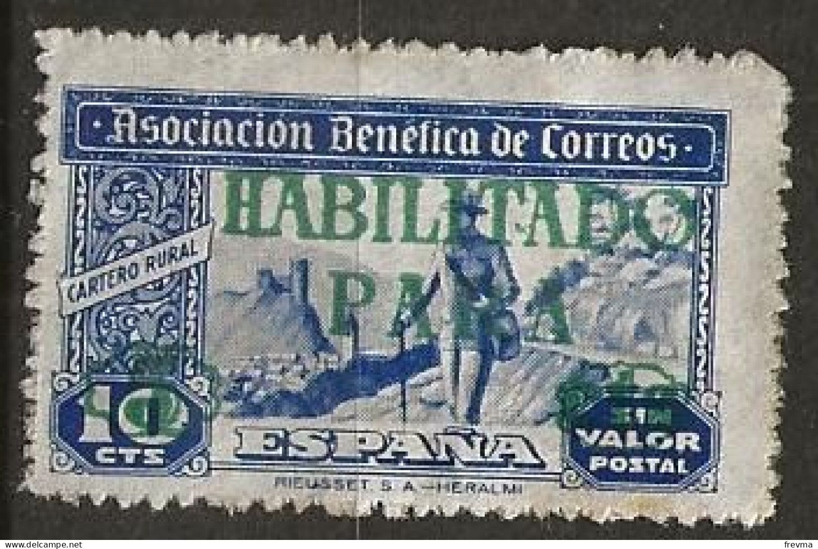 Timbres Espagne Vignette 5 / 10 Cts Asociacion Benefica De Correos - Neuf * - Servizi