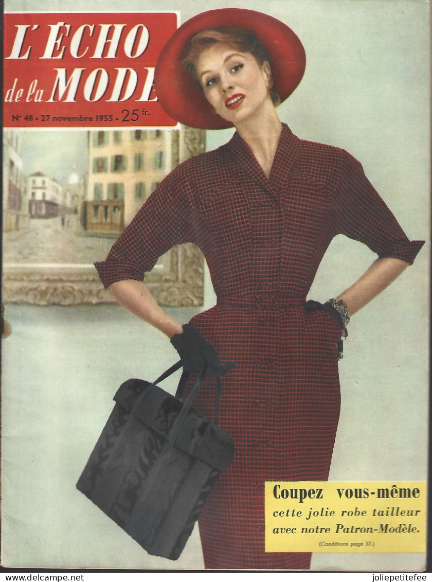 N°48 - 1955.  L'ECHO DE LA MODE.  Plantes, Cadres ... Et Miroirs,  Taille 40. - Lifestyle & Mode