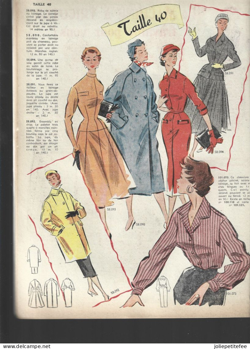 N°48 - 1955.  L'ECHO DE LA MODE.  Plantes, Cadres ... Et Miroirs,  Taille 40. - Fashion