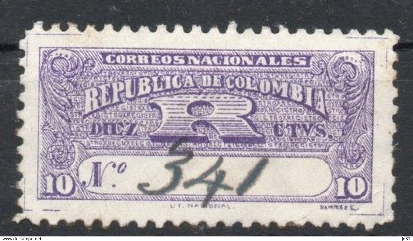 Colombie YT Recommandé 54 Oblitéré - Colombia