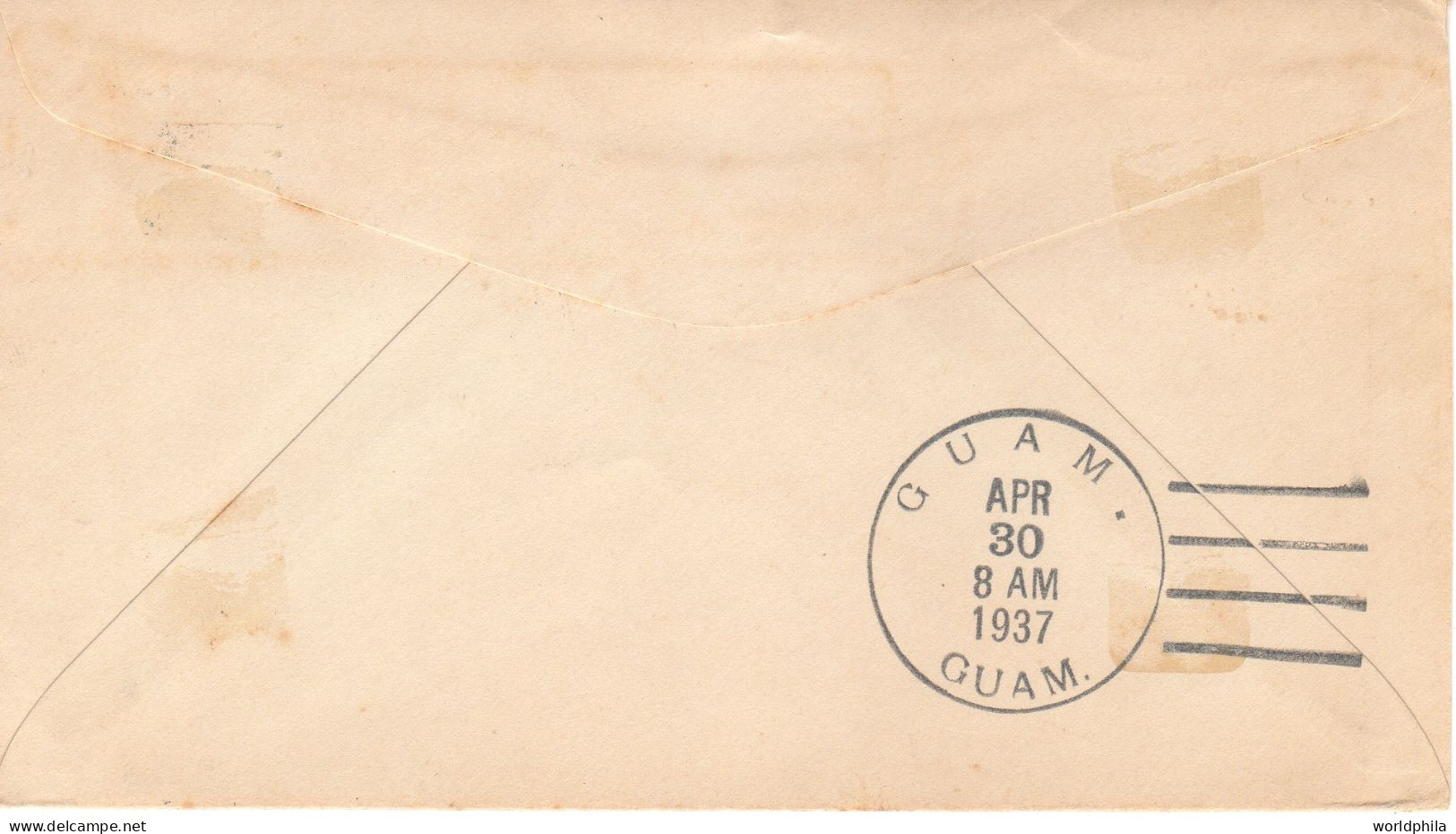 China Hong Kong To Guam 1937 Cacheted, Clipper F.A.M.14  FFC / Erstflugbrief III - Covers & Documents