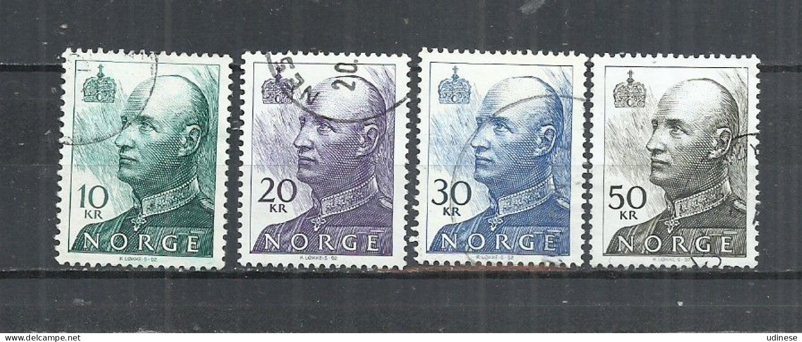 NORWAY 1992-1994 - KING HARALD V - CPL. SET HIGH FACIAL VALUES -  USED OBLITERE GESTEMPELT - Oblitérés