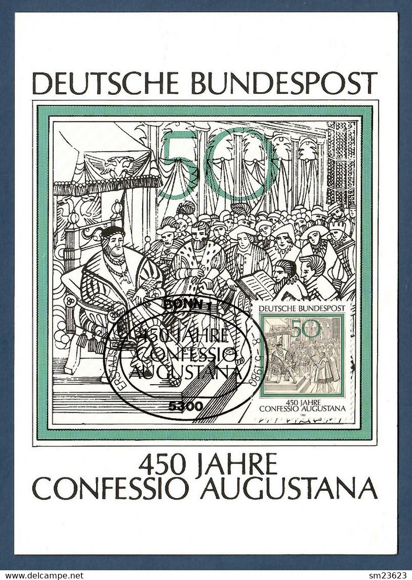 BRD 1980  Mi.Nr. 1051 , 450 Jahre Confessio Augustana - Maximum Card - Erstausgabetag Bonn 08.05.1980 - 1961-1980